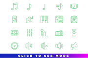 50 Clean Vector Music Icons Pack, an Icon by Samoylov (Thumbnail 2 of 2)