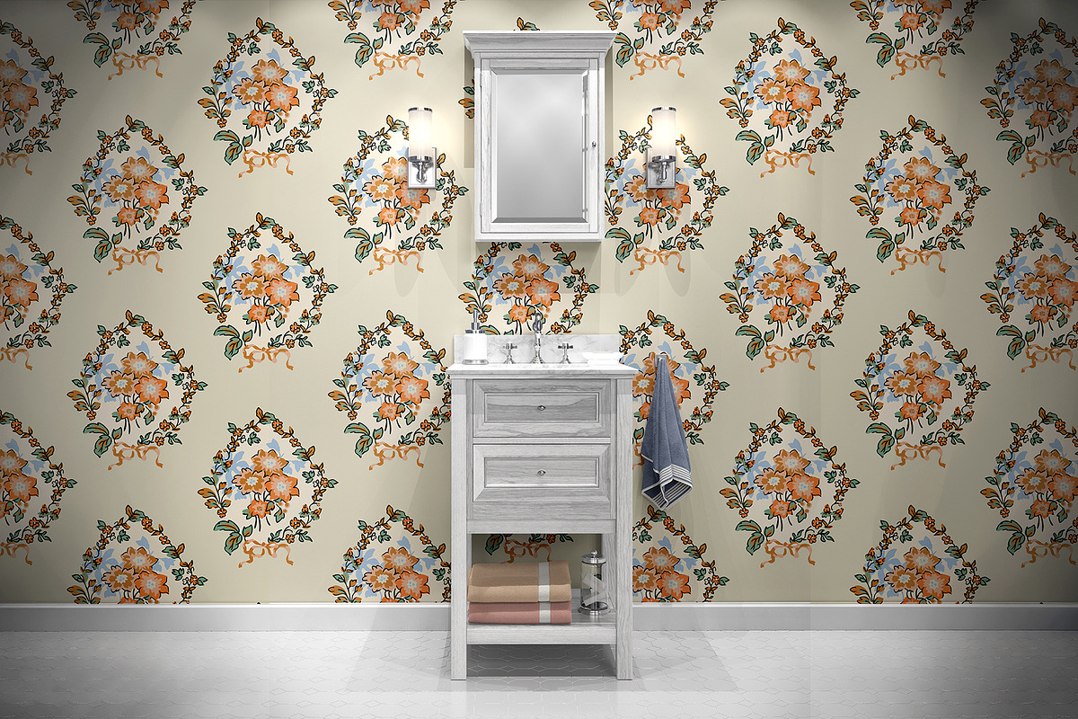 Floral Medallion Seamless Pattern, a Pattern Graphic by StudioGlouna (Photo 2 of 11)