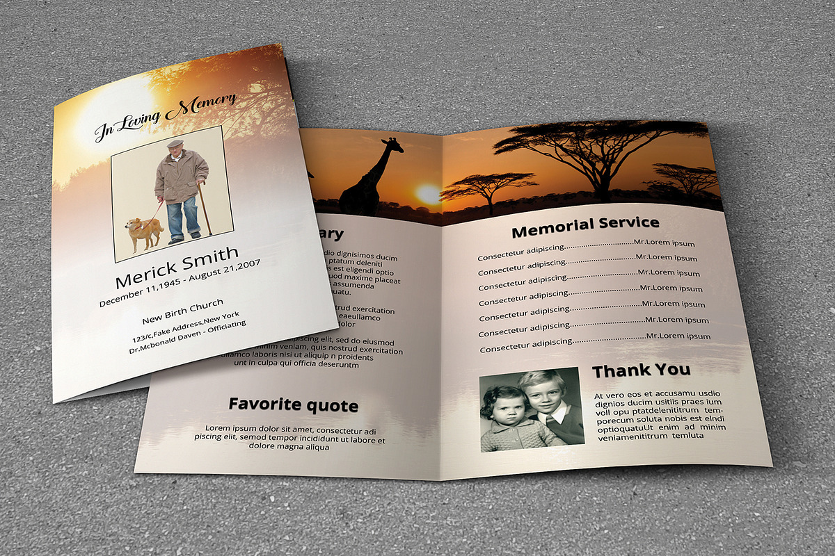 Funeral Program Template-V570, a Brochure Template by Template Shop (Photo 3 of 4)