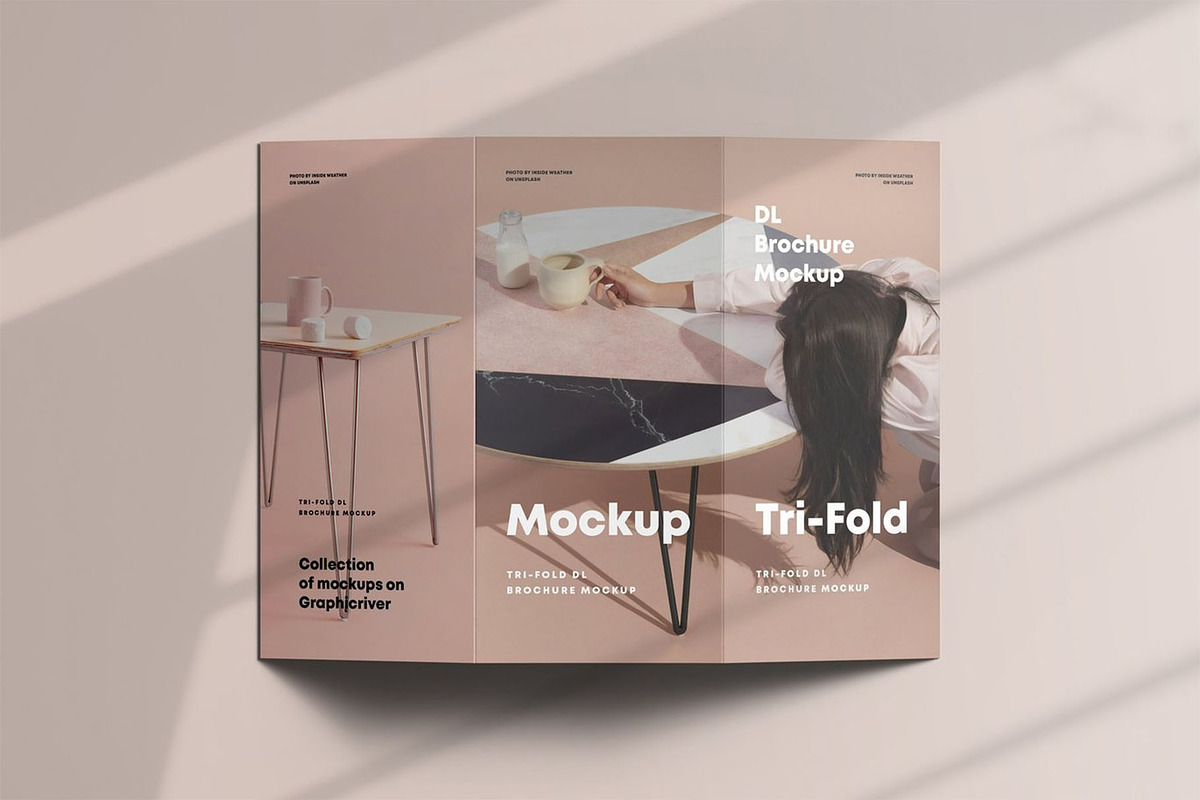 Tri-Fold DL Brochure Mock-up, an Advertising Mockup by Se٧enStudio (Photo 5 of 16)