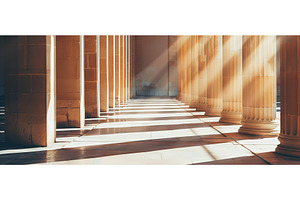 Classical Stone Columns in Warm, an Architecture Photo by piter.goskov