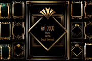 Art Deco gold frames 33 PNG, an Illustration by Illustrator Space (Thumbnail 1 of 6)