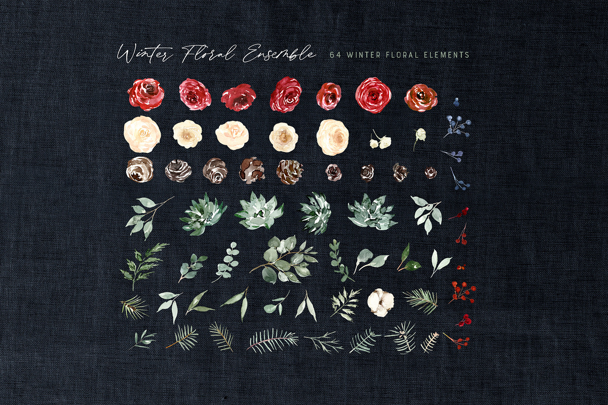 Winter Floral Ensemble, an Illustration by Kim Thoa Designs (Photo 11 of 12)