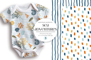Sea Adventures vol.2, a Pattern Graphic by PROTEA Watercolor Studio