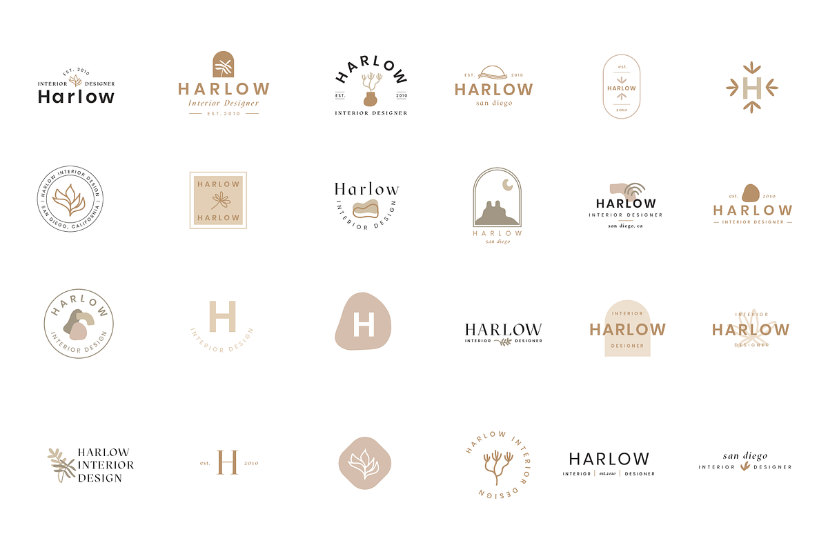 Harlow Premade Logo Kit, a Branding & Logo Template by Forth and Wild (Photo 2 of 10)