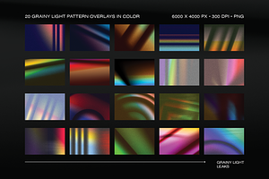 Grainy Light Leak Overlays