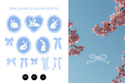 Coquette Bunnies hand drawn vectors, an Animal Illustration by yabluko_draws (Thumbnail 3 of 6)