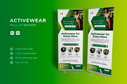 Activewear - Roll Up Banner, a Print Template by Esensifiksi.studio (Thumbnail 1 of 2)