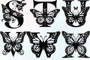 Butterfly Monogram Alphabet PNG, an Illustration by CraftArtStudio (Thumbnail 4 of 6)