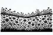60 Daisy Flower Field Silhouette, a Seasonal Illustration by Amazin_art (Thumbnail 13 of 35)