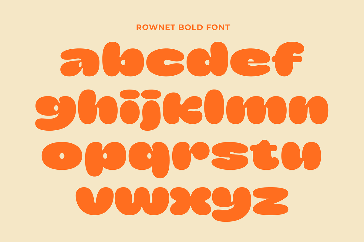 Rownet - Rounded Bold Font, a Sans Serif Font by limitype (Photo 10 of 16)