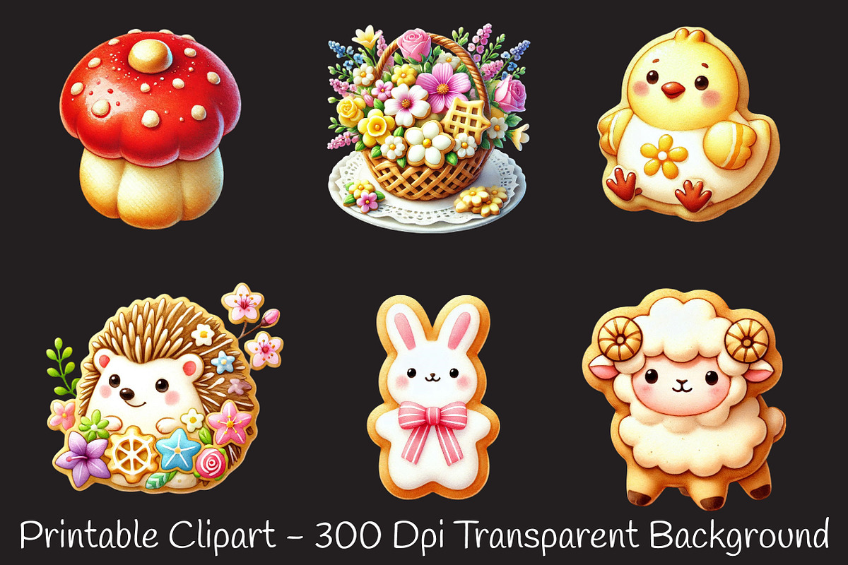 Spring biscuits sublimation png, an Illustration by RobertsArt (Photo 4 of 7)