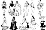 50 fashion body positive girls, a Decorative Illustration by AnastasiyaOleynik (Thumbnail 4 of 6)