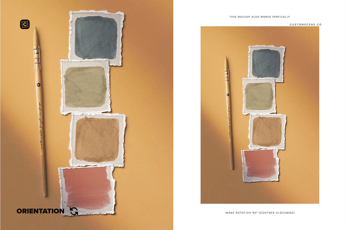 Sampling Deckled Edge Paper, a Product Mockup by Custom Scene (Photo 8 of 10)