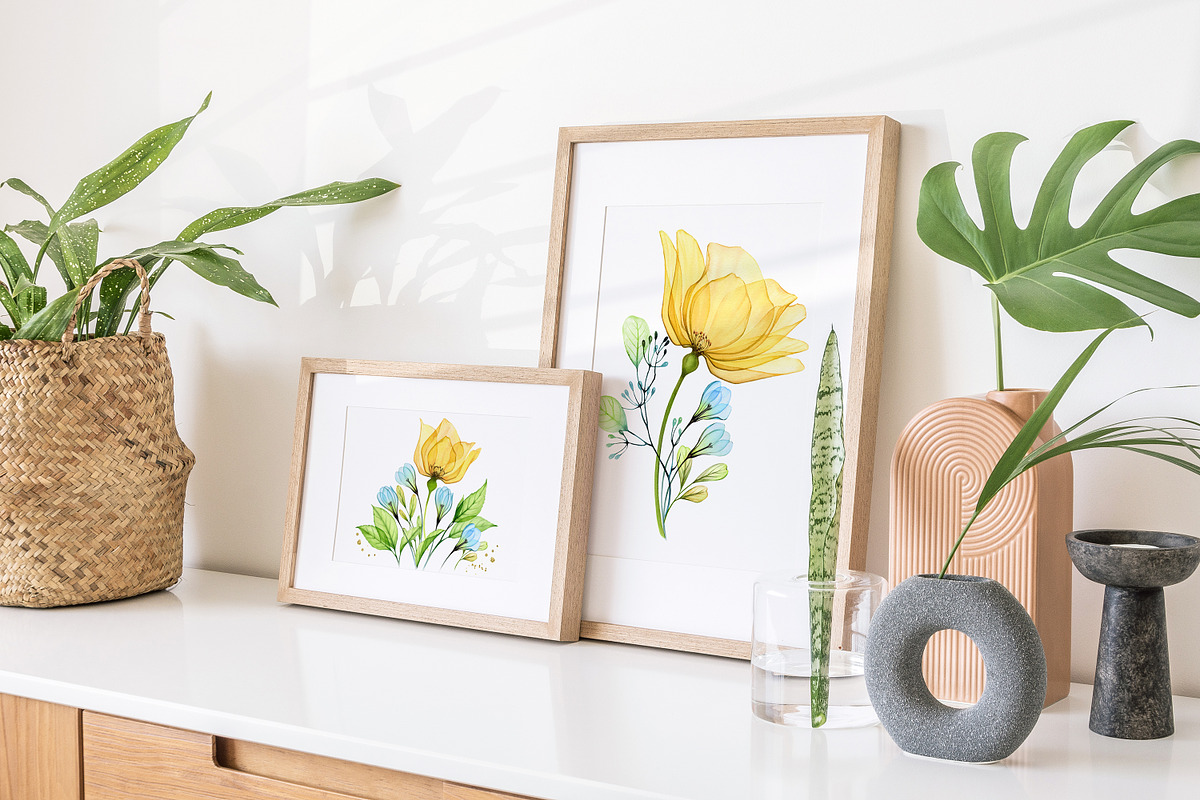 Ukraine. Watercolor floral set, a Decorative Illustration by Akvarelldesign (Photo 5 of 7)