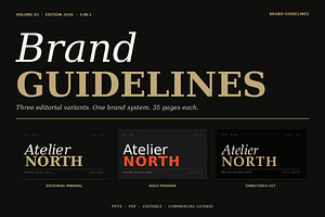 Brand Guidelines Template — 3-in-1