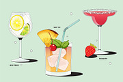 Cocktail Vector Illustrations, a Food Illustration by TheFoodAtlas (Thumbnail 5 of 10)