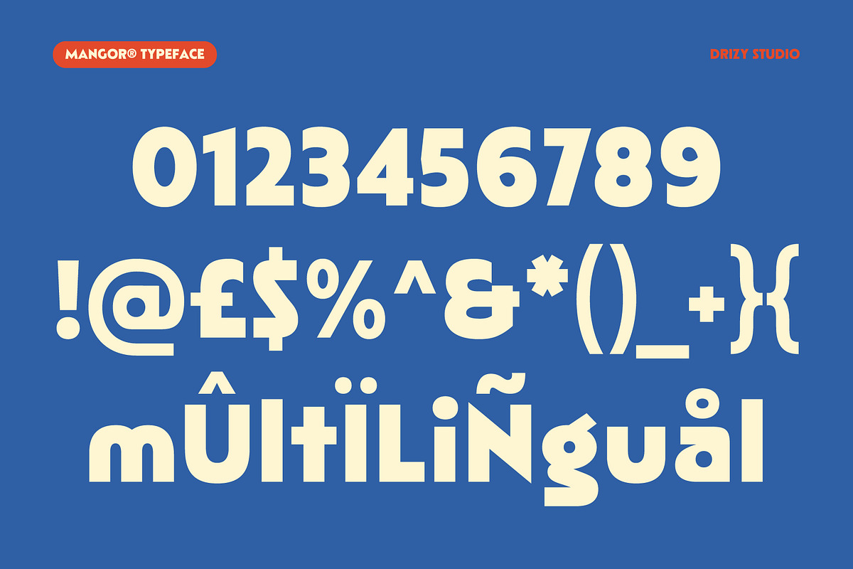 Mangor – Geometric Groove Display, a Sans Serif Font by Drizy (Photo 6 of 10)