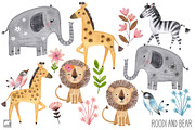 Watercolor Jungle clip art, an Illustration by Roodi and Bear (Thumbnail 2 of 2)