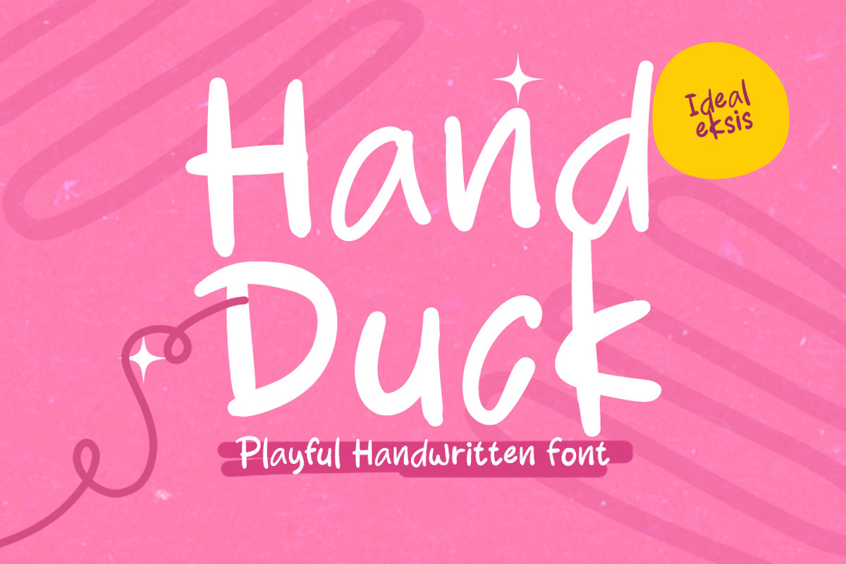 Hand Duck, a Handwritten Font by Ideal Eksis (Photo 1 of 6)