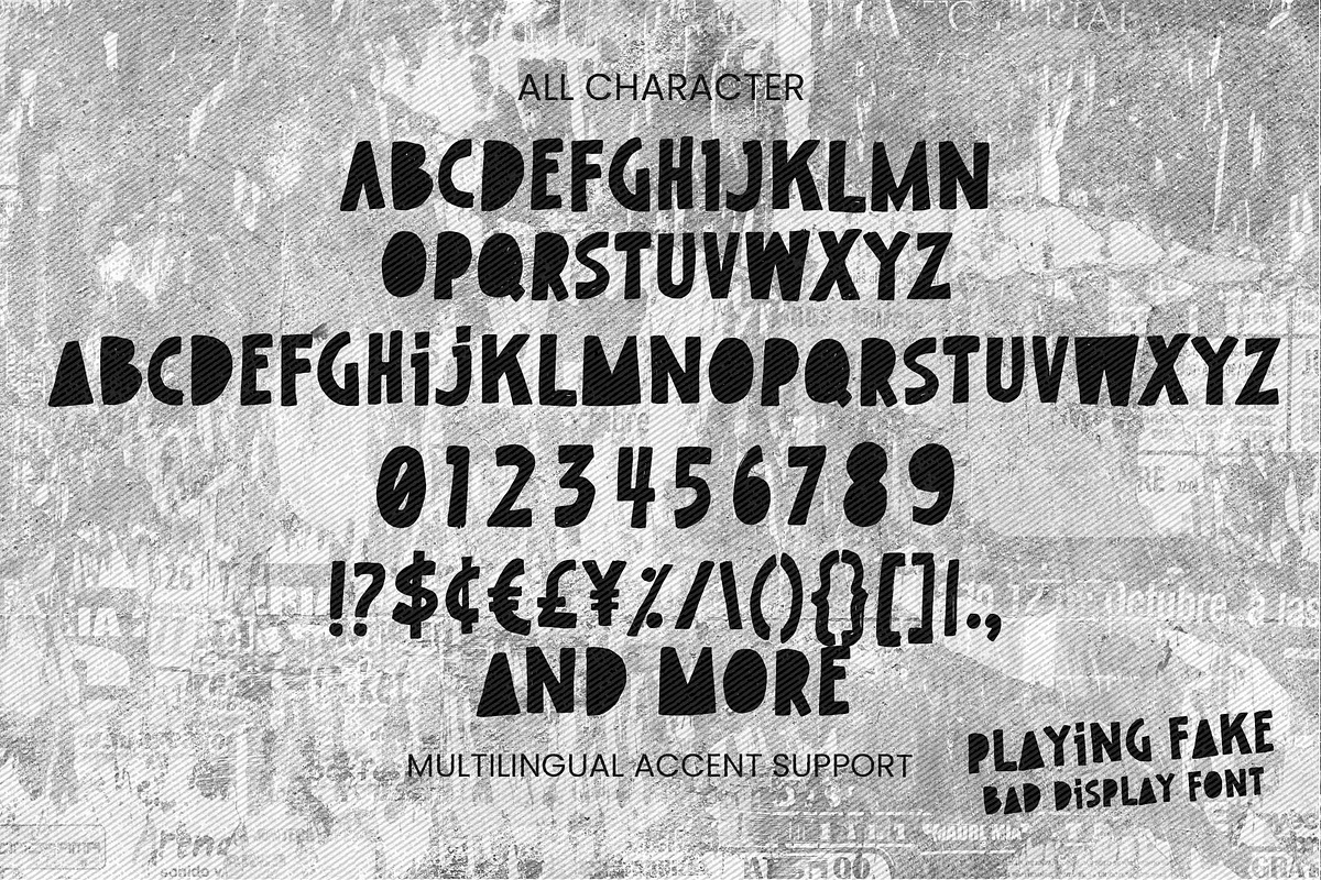 Playing Fake - Bad Display Font, a Font by Gassstype (Photo 8 of 8)