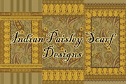 Indian Paisley Scarf Designs, a Pattern Graphic by ThaiByGaew (Thumbnail 1 of 3)