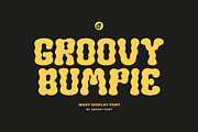 GF Bumpie - Wavy Display Font, a Handwritten Font by GroovyFontCo (Thumbnail 1 of 8)