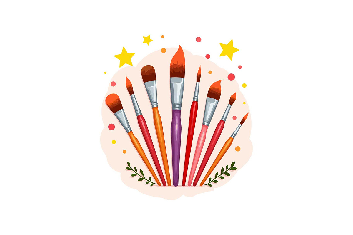 Art Brushes, Books, and School Time, an Object Graphic by Gfx_Store (Photo 5 of 13)