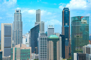 Singapore business financial downtow stock photo containing city and business