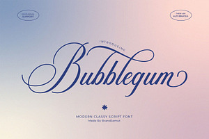 Bubblegum – Modern Classy Script, a Script Font by BrandSemut