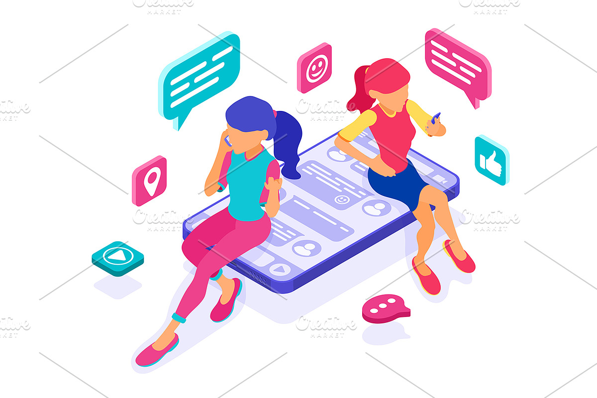 Online chat dating friendship, a Person Illustration by TAlex (Photo 10 of 16)