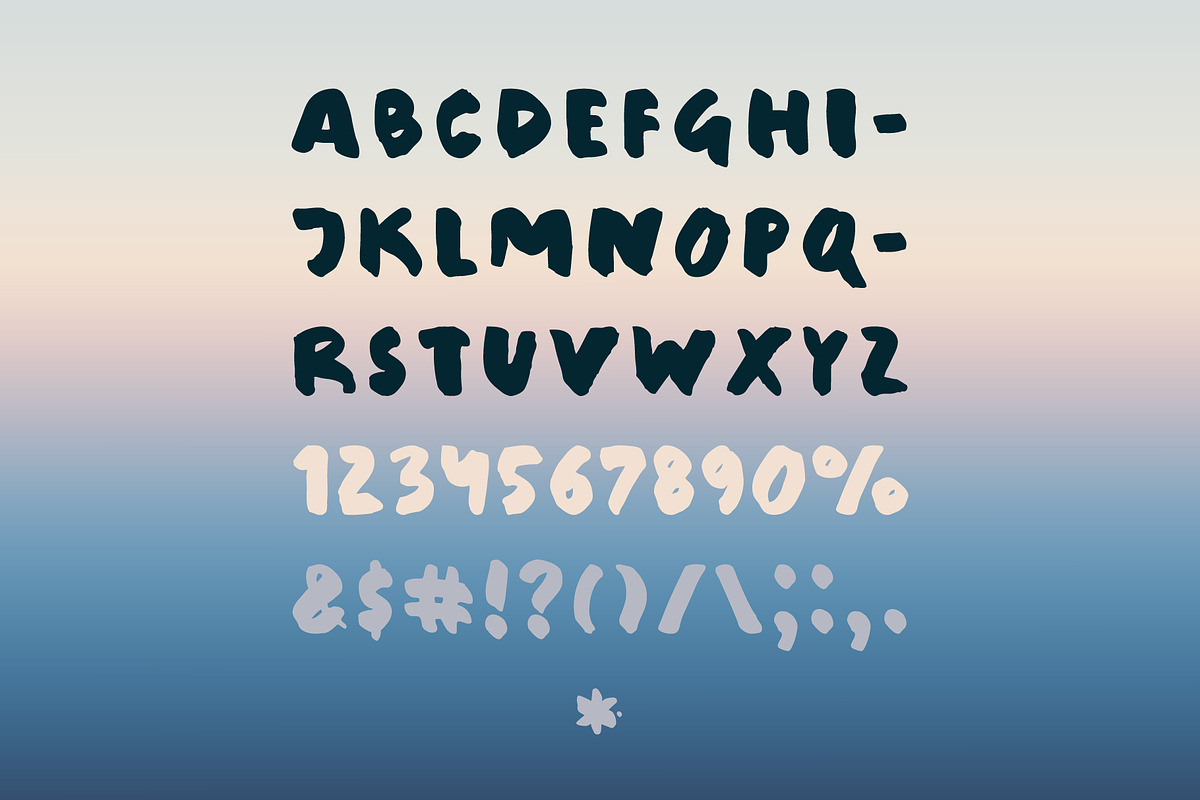 Sloppy brush font, a Script Font by VyacheslavKolb (Photo 3 of 5)