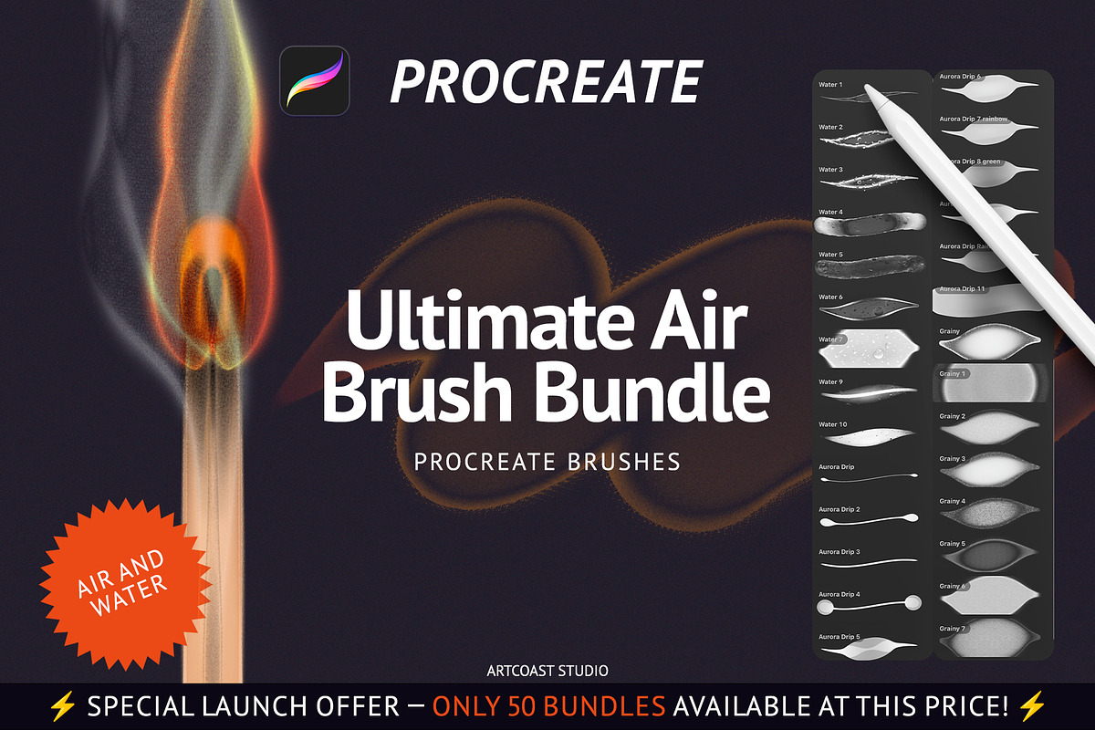 Ultimate Air Brush Bundle, a Brush Add-On by Spasibenko Art (Photo 11 of 15)