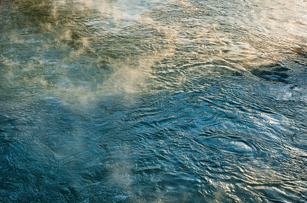 The texture of the waves of turquoise color of fast-flowing wate, a Nature Photo by Eugene_Photo