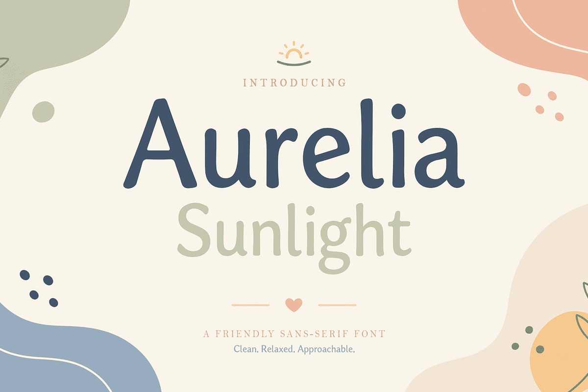 Aurelia Sunlight Font, a Sans Serif Font by Letterhanna Studio (Photo 1 of 8)