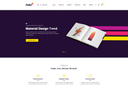 Oslo - Material Design PSD Website, a Websites & App Template by Milo Studio (Thumbnail 2 of 13)