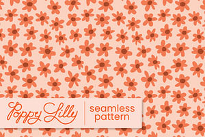 Tiny Peach Flowers Seamless Pattern