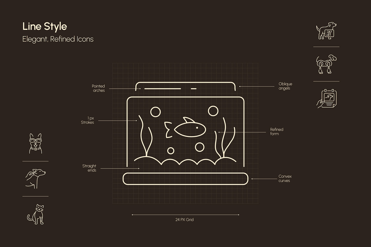 Pet and Veterinary Icon Set, an Outline Icon by Prosymbols (Photo 3 of 8)