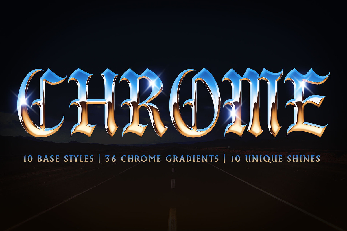Heavy Metal Chrome Layer Styles, a Layer Style Add-On by PixelMoshpit (Photo 2 of 5)
