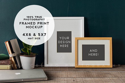 Rustic Teal Framed Prints Mockup #1