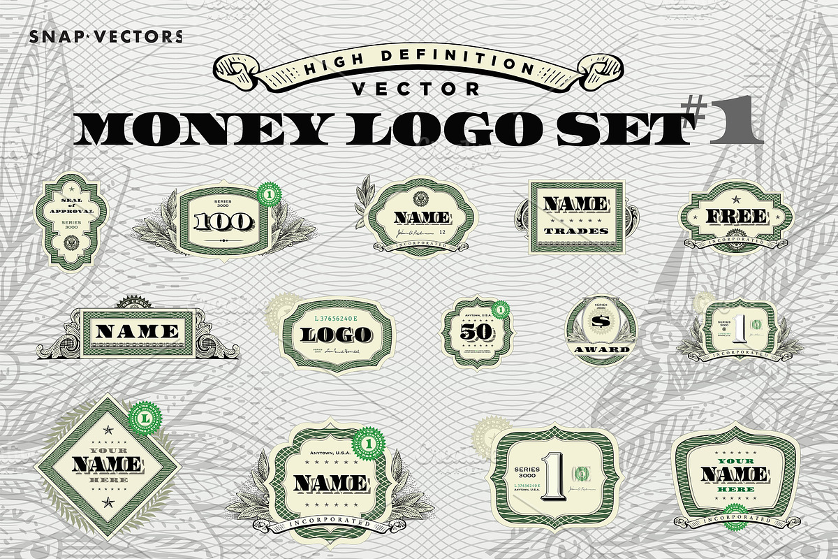 Vector Money Logo Set #1, a Branding & Logo Template by Snap Vectors (Photo 3 of 3)