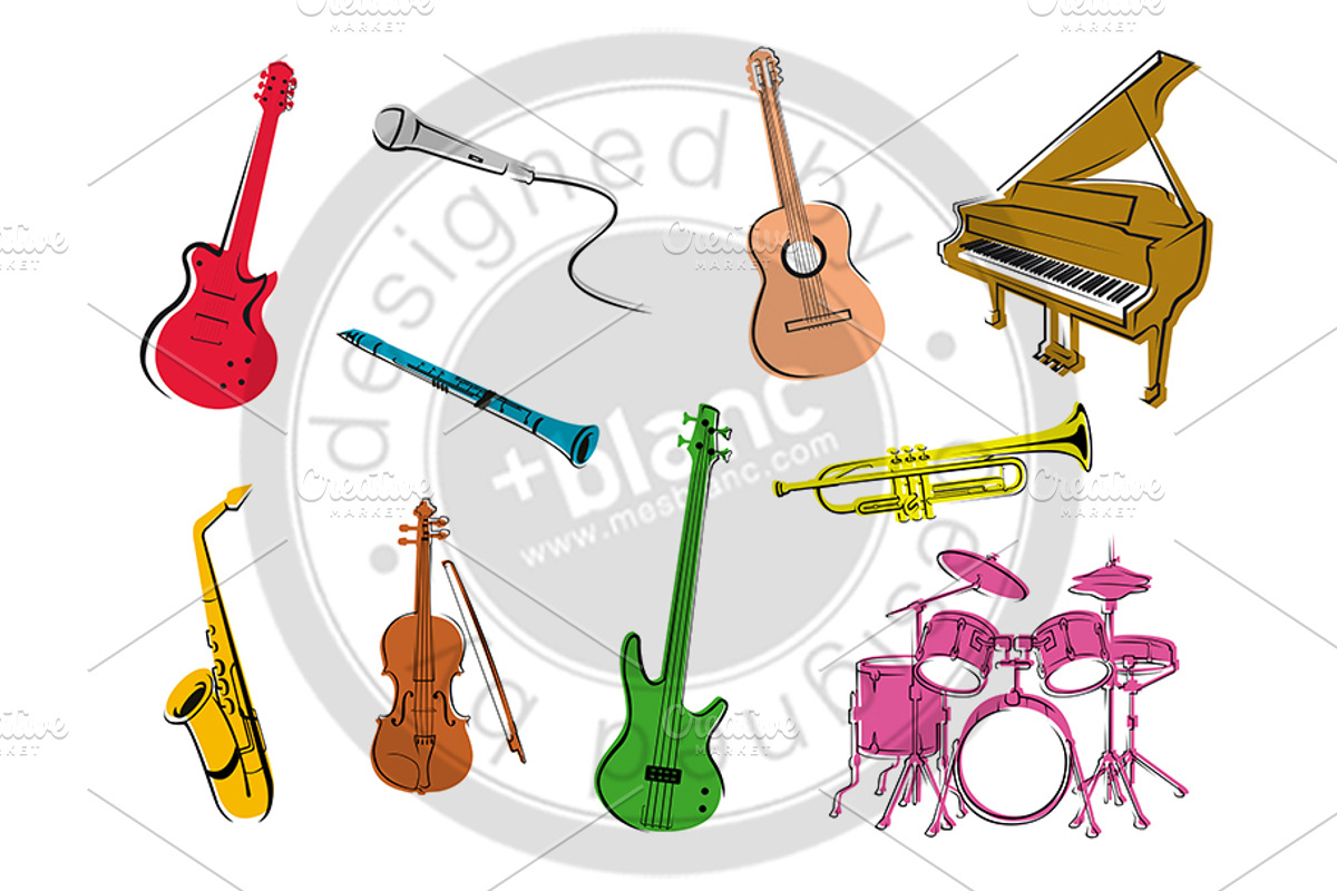 Musical instruments, an Illustration by mesblanc (Photo 1 of 5)
