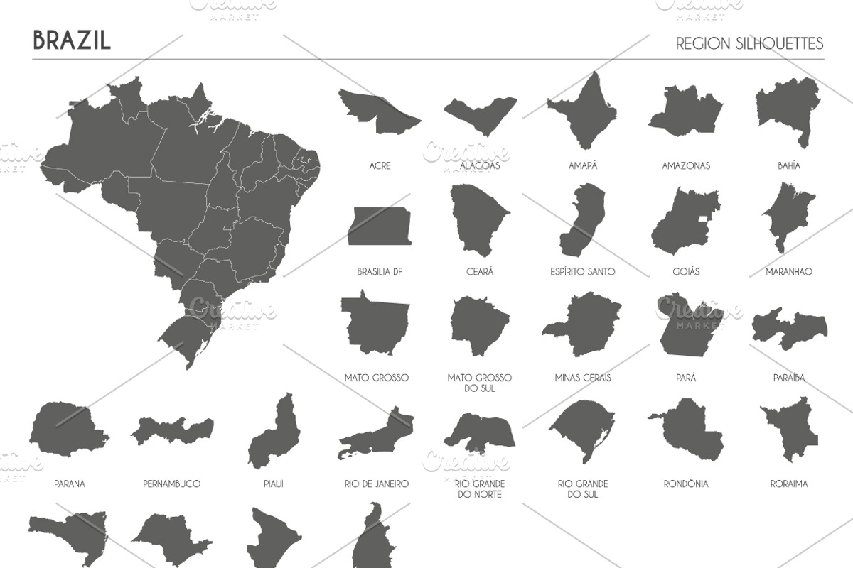 Region Silhouettes of 88 countries, an Education Illustration by asantosg (Photo 8 of 19)