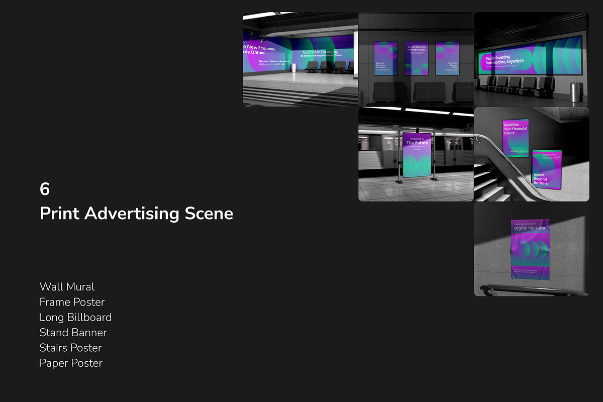 Subway Advertising Set Mockup, a Mockup by Arvalamockup (Photo 5 of 10)