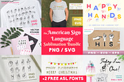ASL SVG Bundle Sublimation Sign Font, an Education Illustration by InkCloudDesign (Thumbnail 1 of 23)