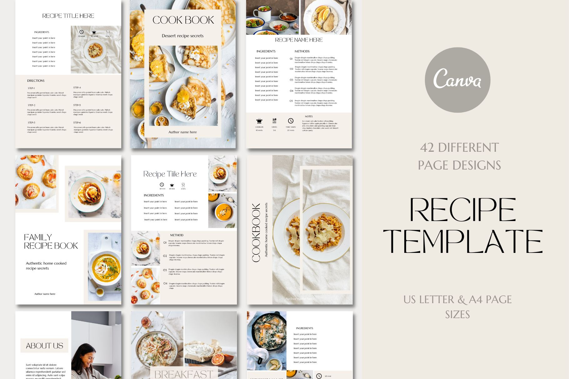 Recipe Template - Canva, a Magazine Template by Deepa Template Studio