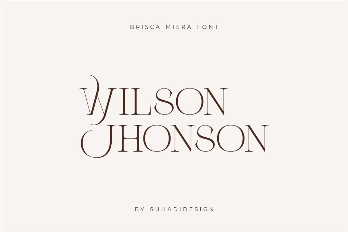 Brisca Miera - Chic Ligature Font, a Serif Font by suhadidesign (Photo 6 of 13)