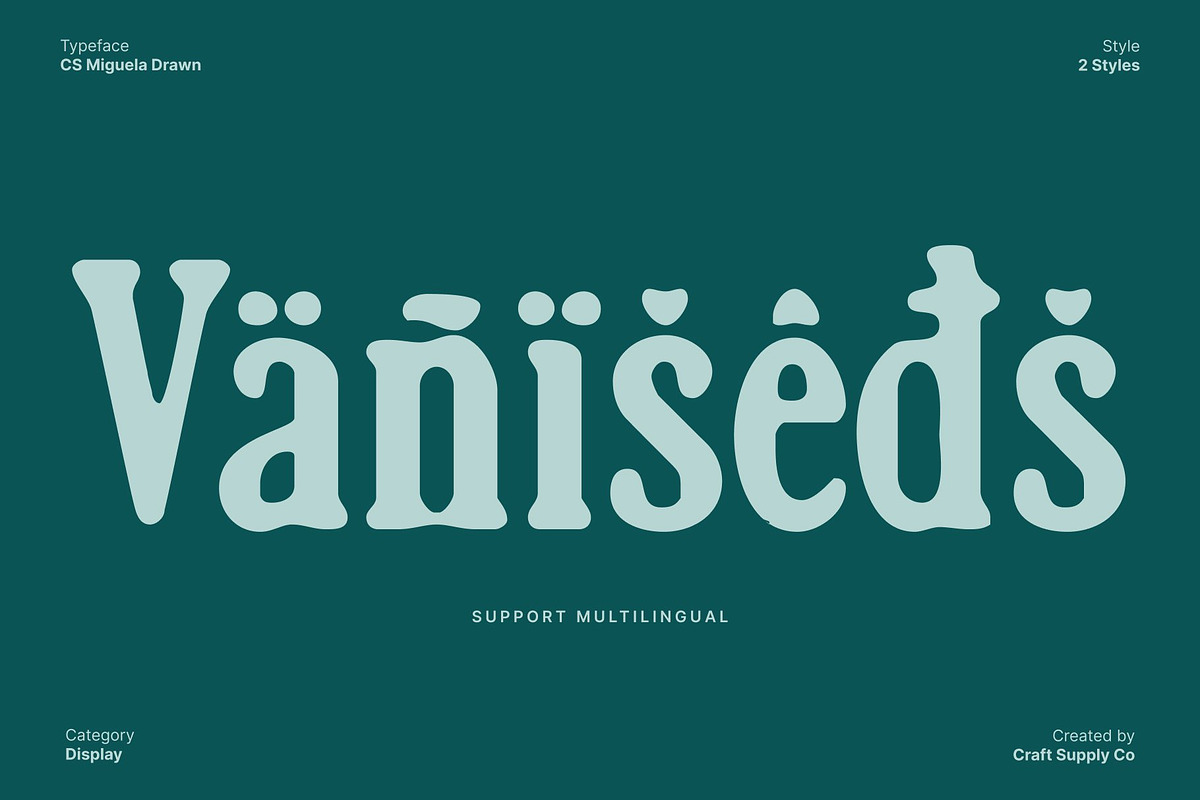 CS Miguela Drawn, a Serif Font by Craft Supply Co. (Photo 7 of 8)