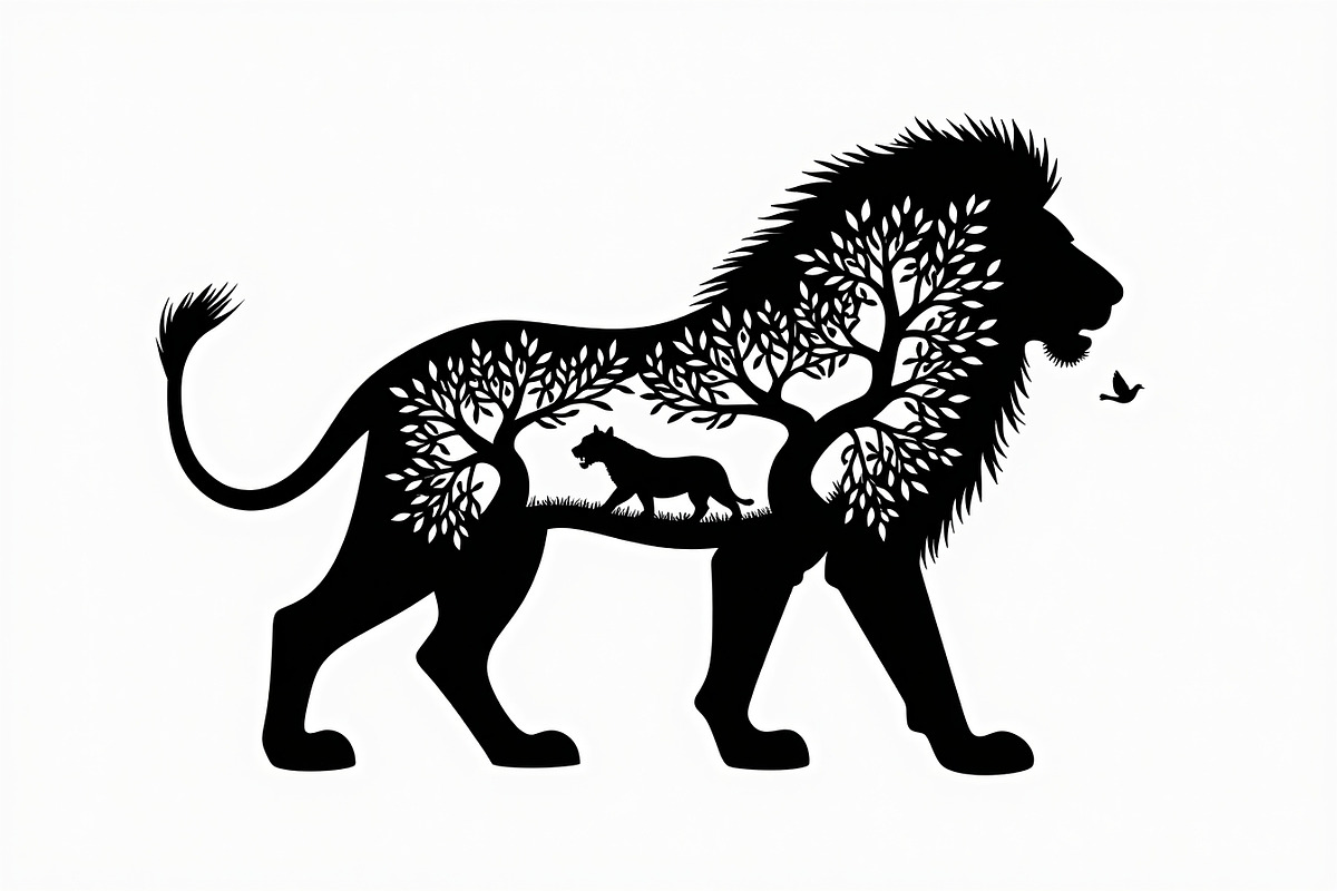 Lion Silhouette Vector Illustration,, an Illustration by Amazin_art (Photo 3 of 21)