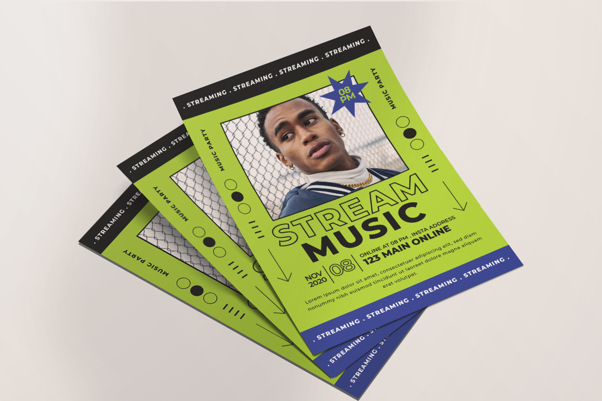 Music Streaming Instagram Post Flyer, a Flyer Template by Tokosatsu (Photo 4 of 5)